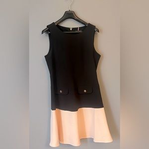 Tommy Hilfiger black and light pink dress in size 10